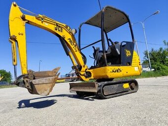 Minibáger JCB 8015, váha 1620kg, 2 lyžice.