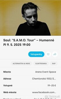Saul koncert lístky HE
