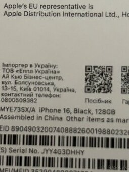 Predám iPhone 16 128g Black