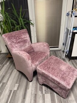 Kreslo s podnožkou , nové