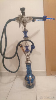 Vodná fajka - Luxusná modrá, 78 cm vysoká
