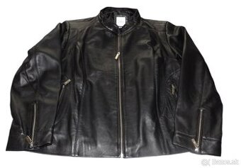 Černá kožená dámská bunda Dílna 4XL, NOVÁ