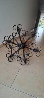 Historické kované svietidlo/luster - 6 sviečkové