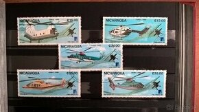 Poštové známky č.118 - Nikaragua - vrtuľníky