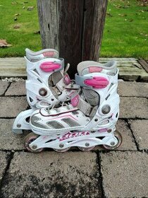 dievčenské kolieskové korčule, nastaviteľné 33-36