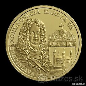 Predám zlatú mincu 100 EURO, 2012 Korunovácia Karola III. V