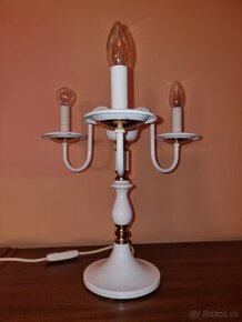 Stará stolová lampa    - výška 42 cm .  /kovová /