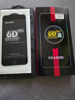 6d sklo na iPhone 7.8 a se 2020 a se 2022 čierny len osobne