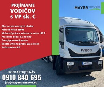 Vodič skupiny C, Bratislava a okolie 1500 € - 1600 € netto