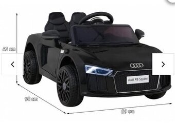 Detské elektrické auto Audi R8 Spyder čierne