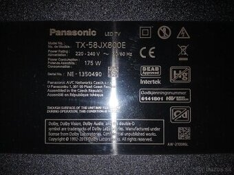 Panasonic TX-58JX800E nahradne diely