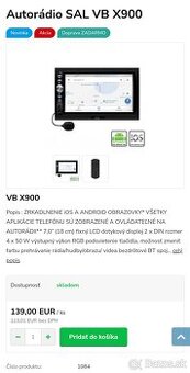 2DIN AUTORADIO SAL VB X900