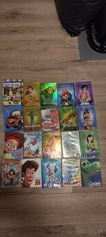 Disney, Pixar, DreamWorks – kolekcia detských DVD (20 ks)