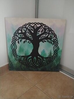 Obraz Strom života, rozmer 60 x 60 cm, malba na plátno