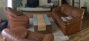 Fínska kožená sedacia súprava 3+1+1