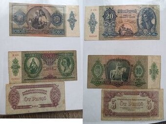 Staré papierové bankovky - rozne druhy