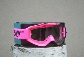 okuliare ružové čierne mat. priesvitné sklo