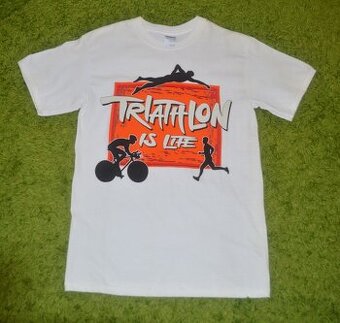 Kvalitné tričko biele triatlon - 1