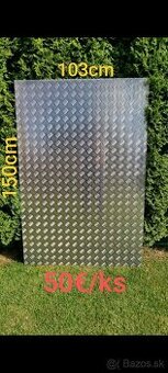 Slzičkový plech, ryhovaný plech hlinikový 3 + 1,5mm hrúbka