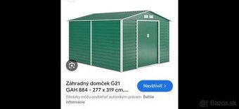 Zahradny domček - novy zeleny