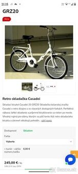 Dámsky skladací bicykel Casadei 20 GRZ20