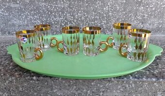 Retro poháriky s uškom zn.Bohémia