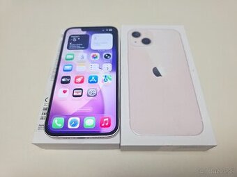 Apple iphone 13 128GB Ružový,Baterka 100%