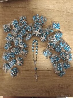 Ruženec na zapínanie (napr. do auta) - srdiečko modré