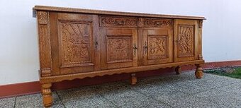 Dlouhá komoda z masivu, rustikální, Nábytek s příběhem