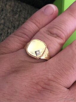 pánsky zlatý prsteň zo 14kt zlata