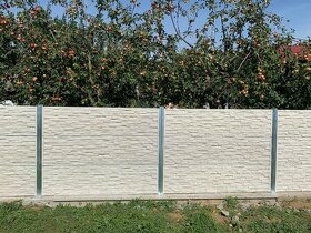 Betónové ploty, 3D plotové dielce/panely, podhrabové dosky.