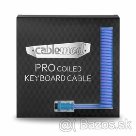 CableMod Pro Coiled Keyboard Cable / Light Blue - 1