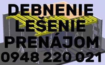 PRENÁJOM DEBNENIA - STROPNE A STENOVÉ DEBNENIE PERI A DOKA