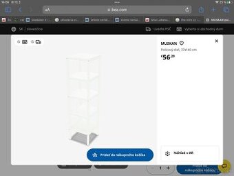 Policovy regál do kúpeľne IKEA Muskon
