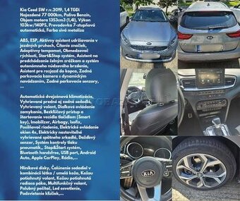 Kia Ceed SW 2019 automat, gold+