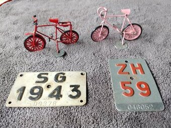 Staré cyklistické registrační značky Švýcarsko