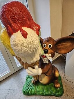 Reklamný maskot zmrzlina – veľká socha / dekorácia