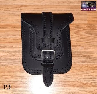 Kožená moto kapsa na pásek,stehno,rameno. - 1