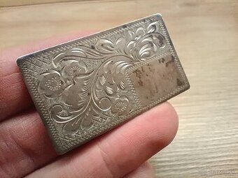 starožitná strieborná brož 14 gramov