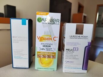 BIOTHERM sérum, Garnier sérum, La Roche MELA sérum