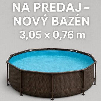 Na predaj – nový bazén Swing FRAME (hnedý ratan)