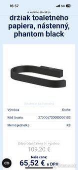 Grohe Selection držiak na toaletný papier čierna