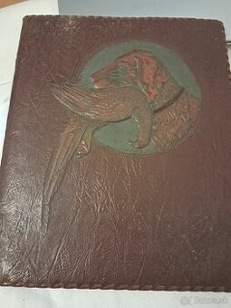 Starožitný kožený obal na spisy