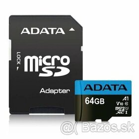 Predám ADATA Premier Micro SDXC 64GB Class 10