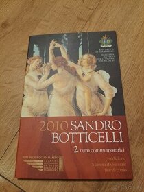 2 Eurová pamätná minca San Marino Sandro Botticelli 2010