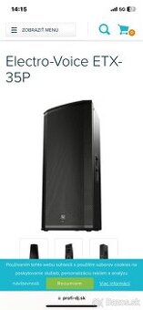 Predám electrovoice etx35pp