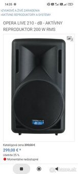 OPERA LIVE 210 - dB - AKTÍVNY REPRODUKTOR 200 W RMS