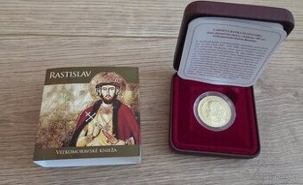 Zlatá zberateľská minca 100 € Knieza Rastislav 2014