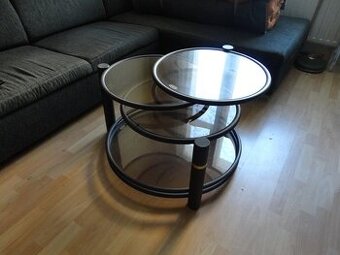 Konferenčný stôl - sklenený, kruhy