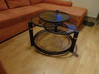 Konferenčný stôl - sklenený, kruhy